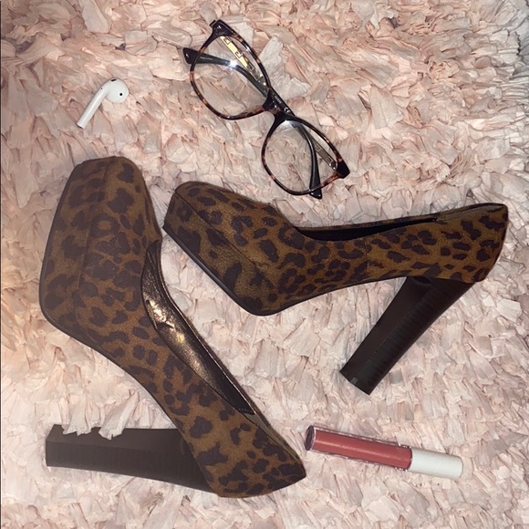leopard print platform shoes